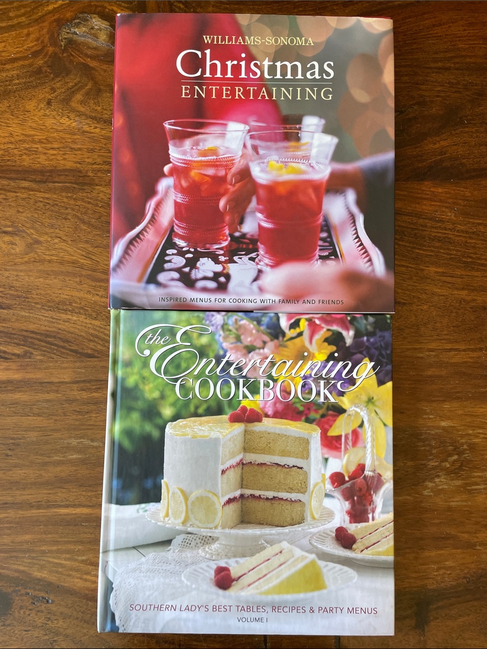 2 HC Books Williams-Sonoma Christmas Entertaining + The Entertaining Cookbook